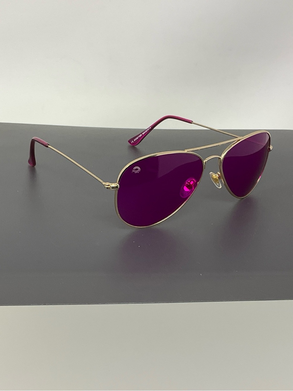 Rainbow Optx awakening Magenta Aviator sunglasses  Mood-Boosting
